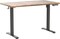 Electric Standing Desk, Adjustable Height Stand up Desk, 48x24 Inches Sit Stand Home Office Desk with Splice Board, Black Frame/Rustic Brown Top